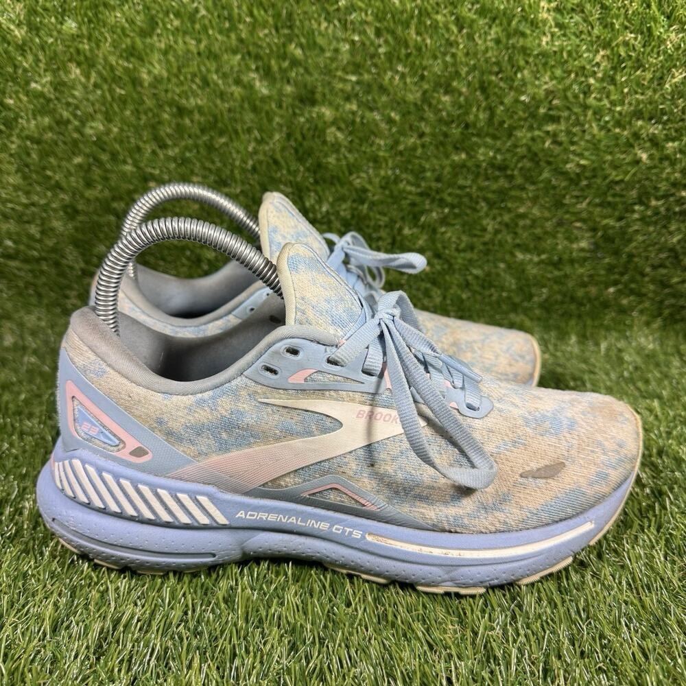 Brooks Adrenaline GTS 23 Womens Size 7.5 Blue Pink Athletic Running Shoes
